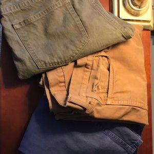 J Crew garment-dyed 484 skinny jeans - lot of 3
